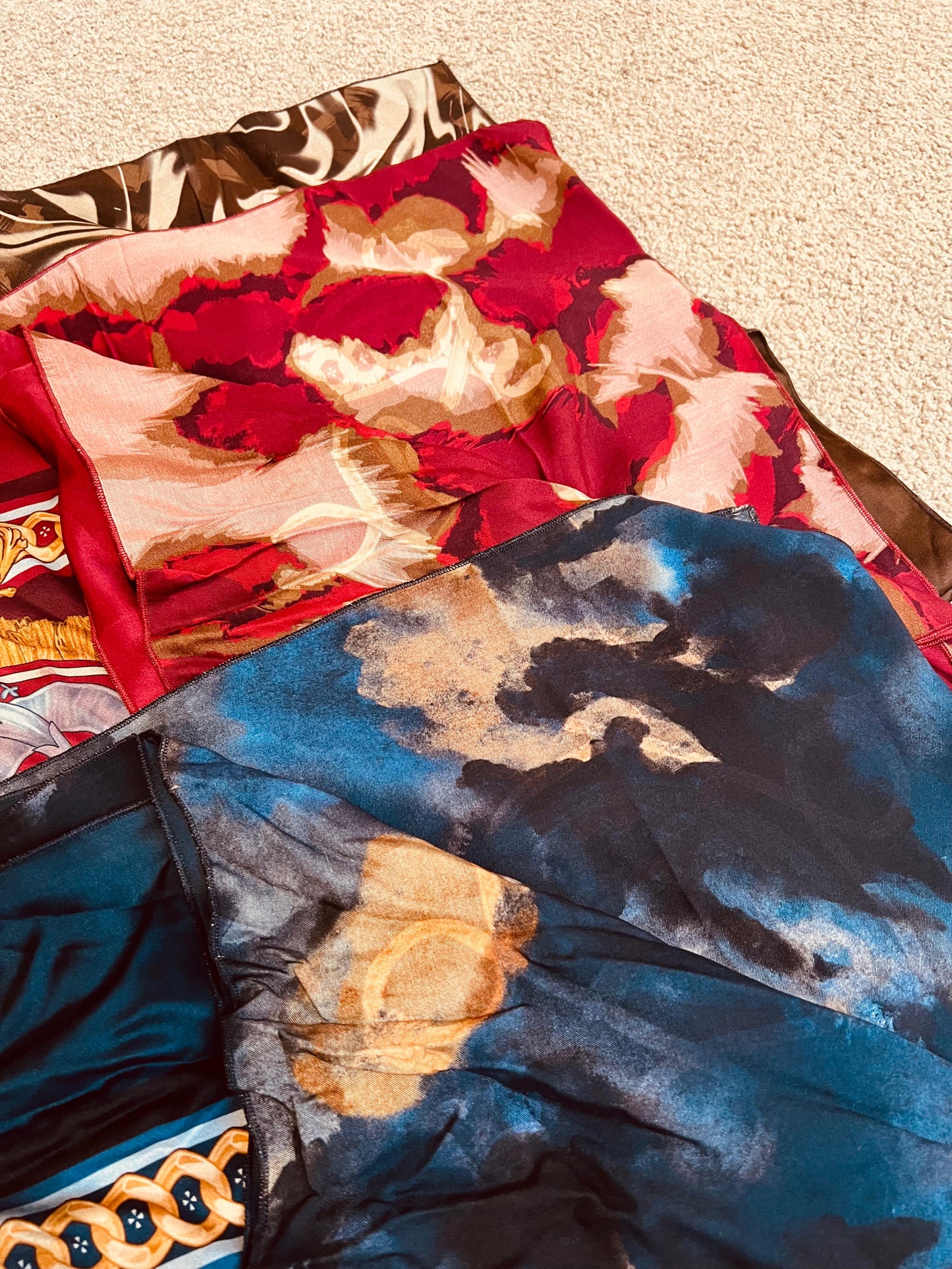 Scarf Her blue/brown/red