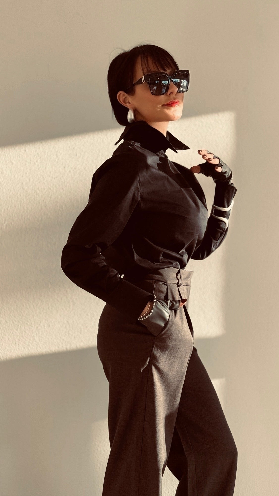 bouton de chemisier noir