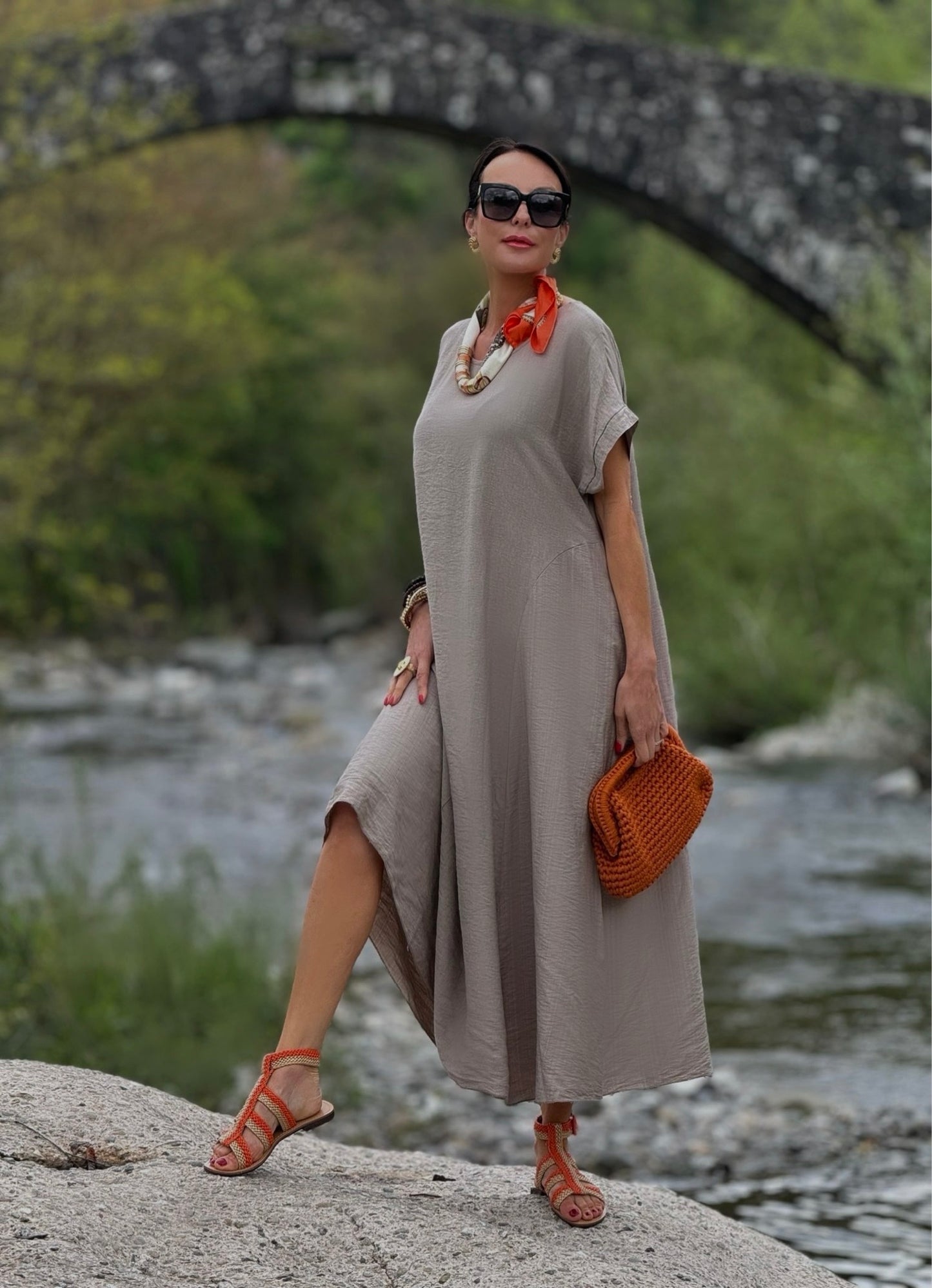 Dress Virginia taupe