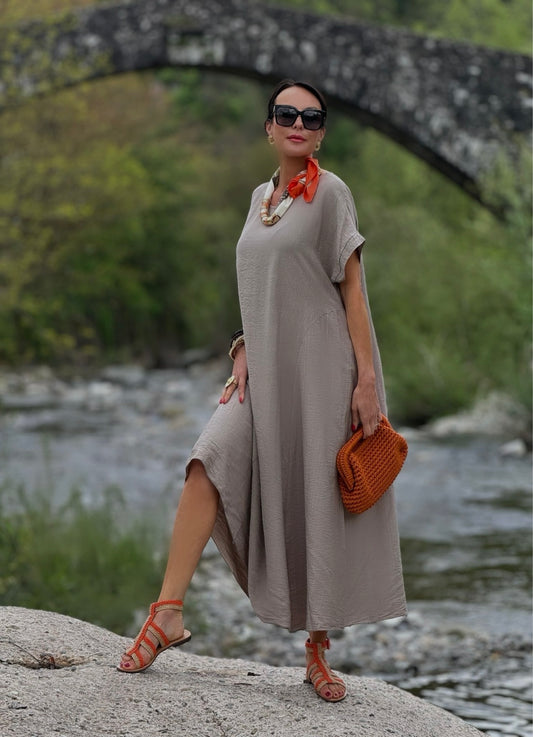 Dress Virginia taupe