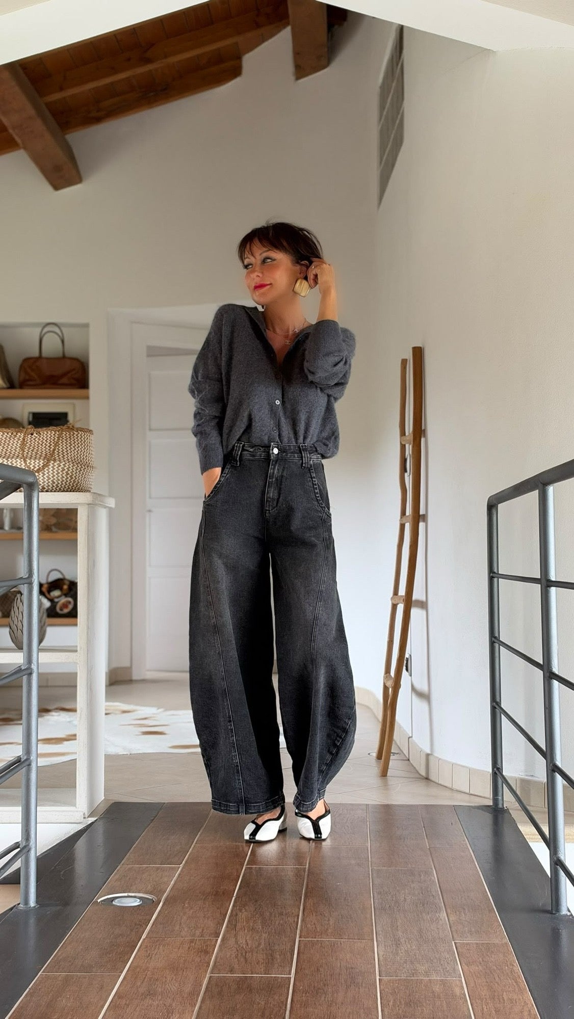 Pull cardigan Chloe grey