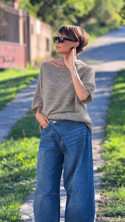 Pull Bari taupe