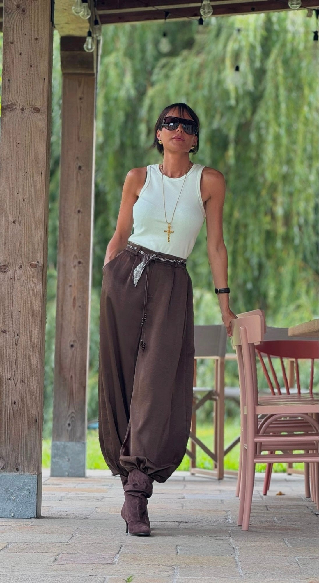 Pants Esteban satin choco