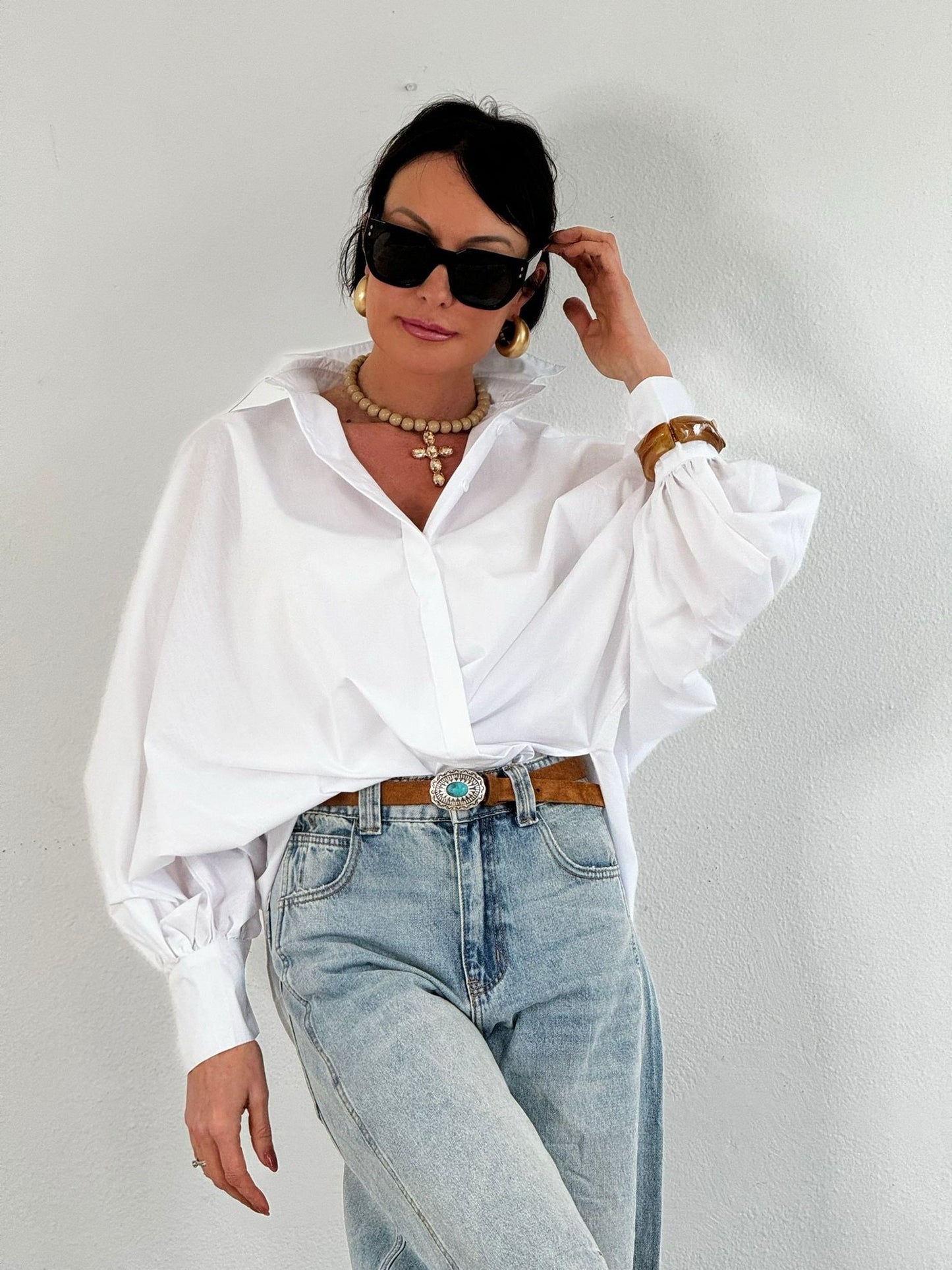 Blouse Lola cruz white