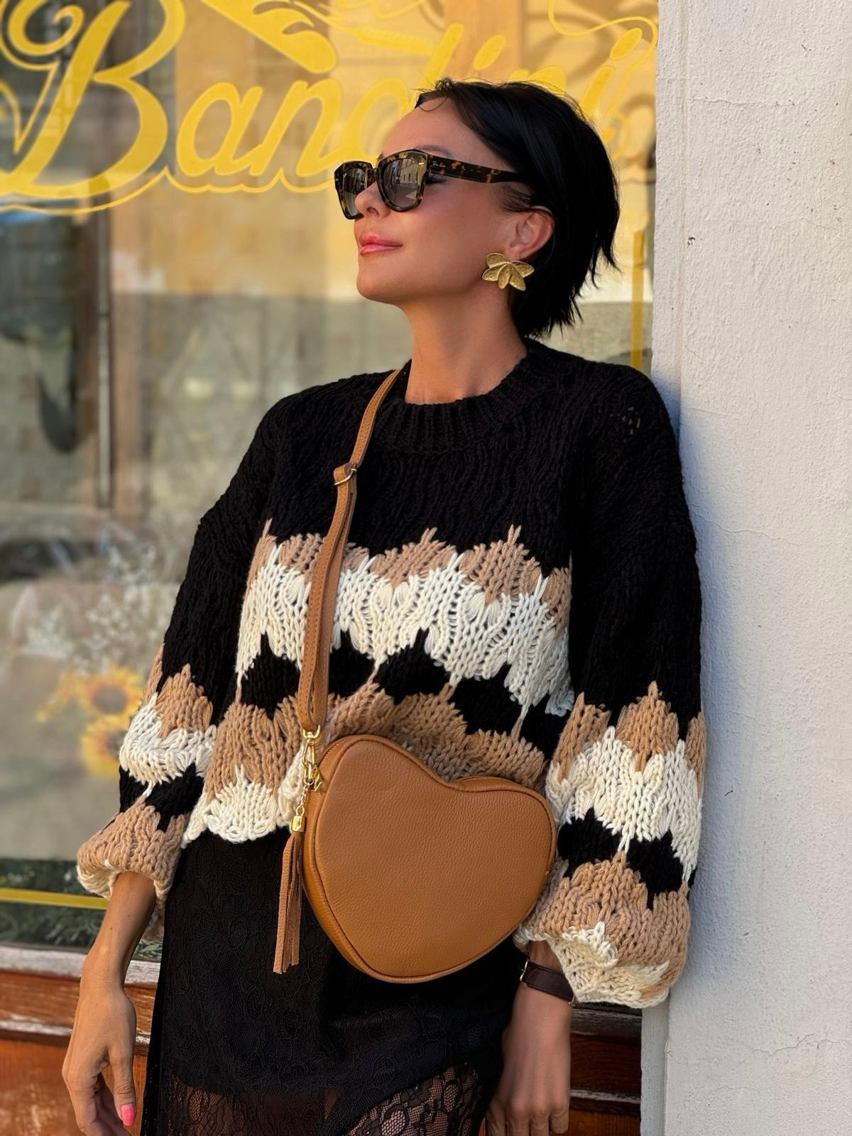 Pull Dahlia black ombre