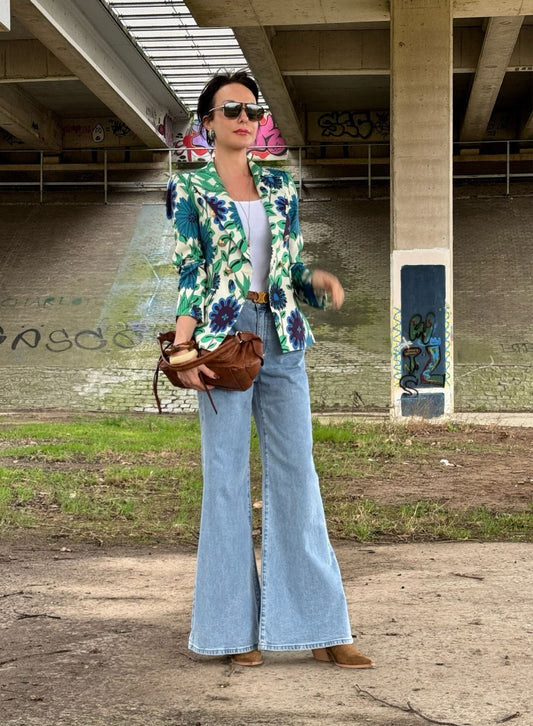 Pantalon en jean Giselle Palazzo