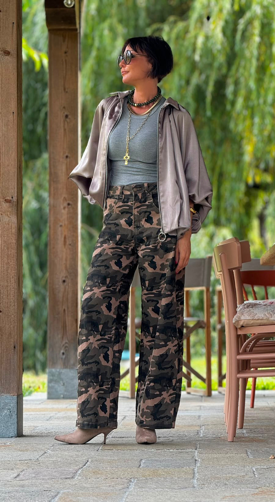 Jacket Stella satin mastik
