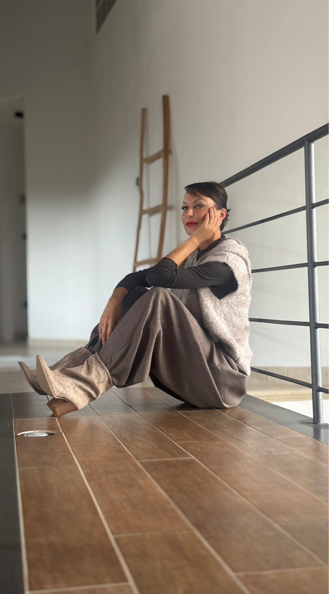 Hoodie Zita taupe