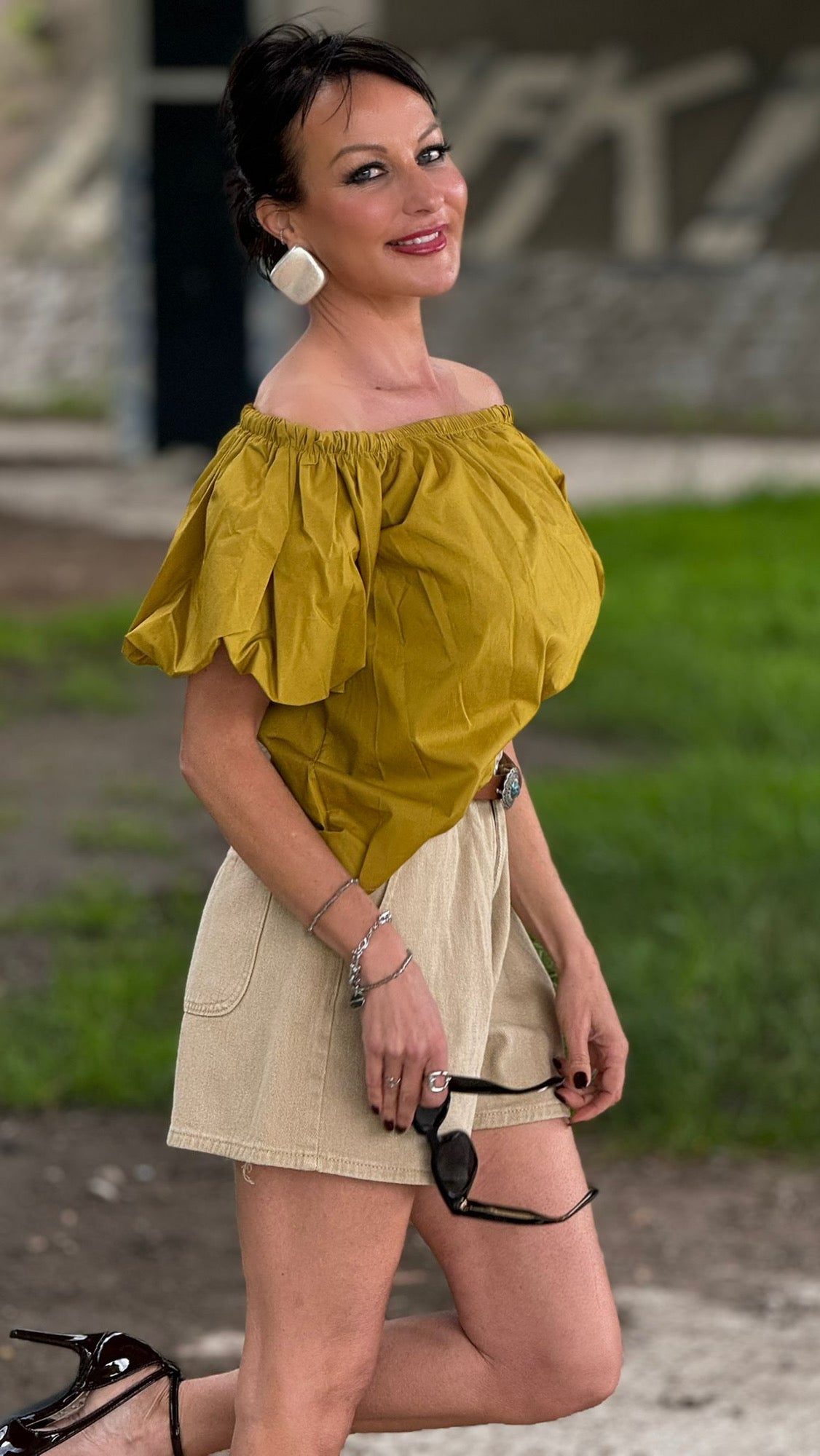 Poppy yellow blouse