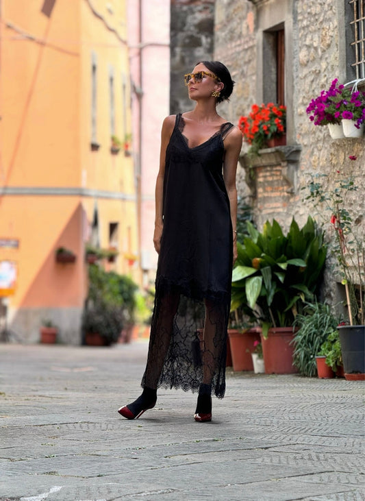 Dress Hazel satin black