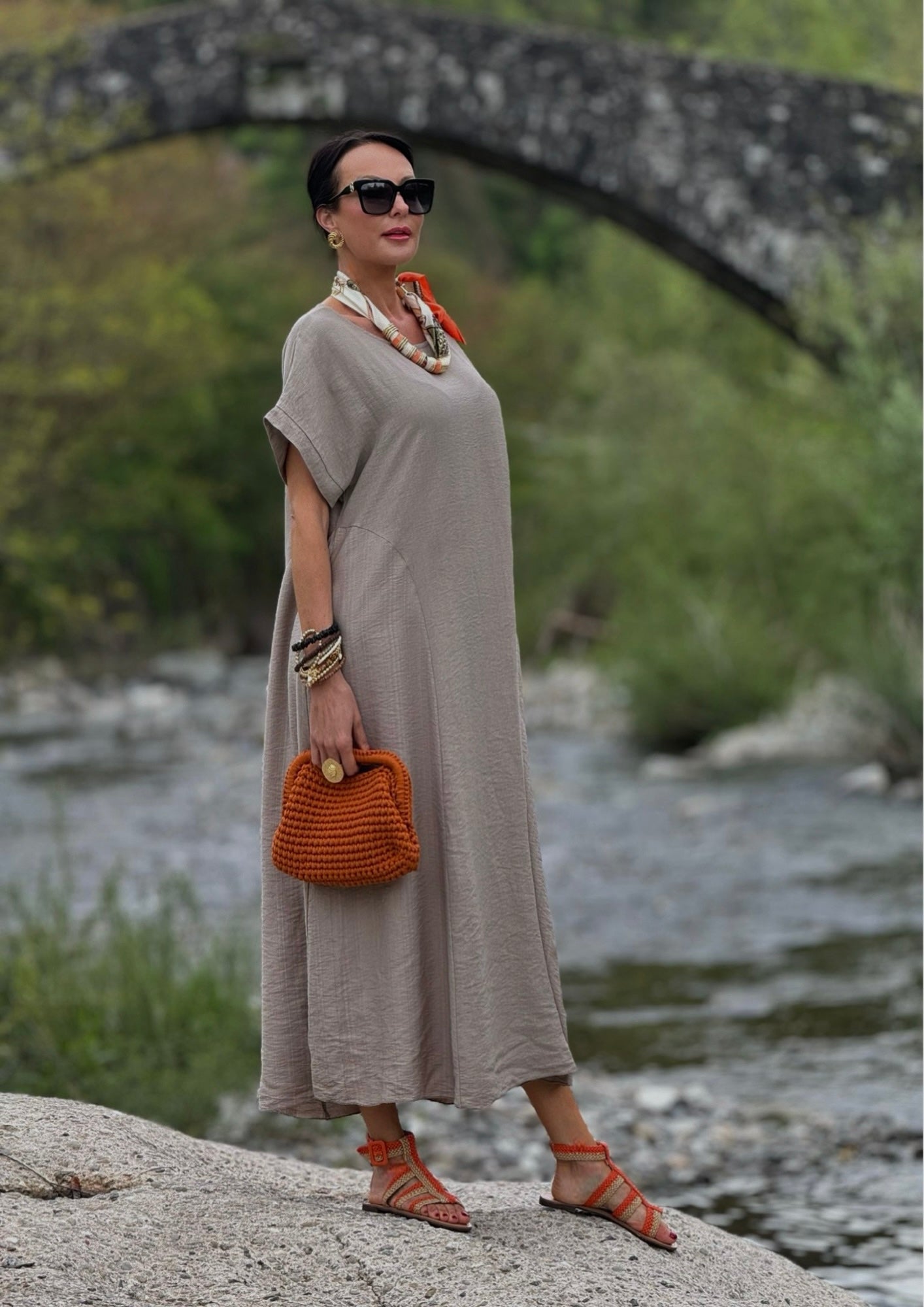 Dress Virginia taupe