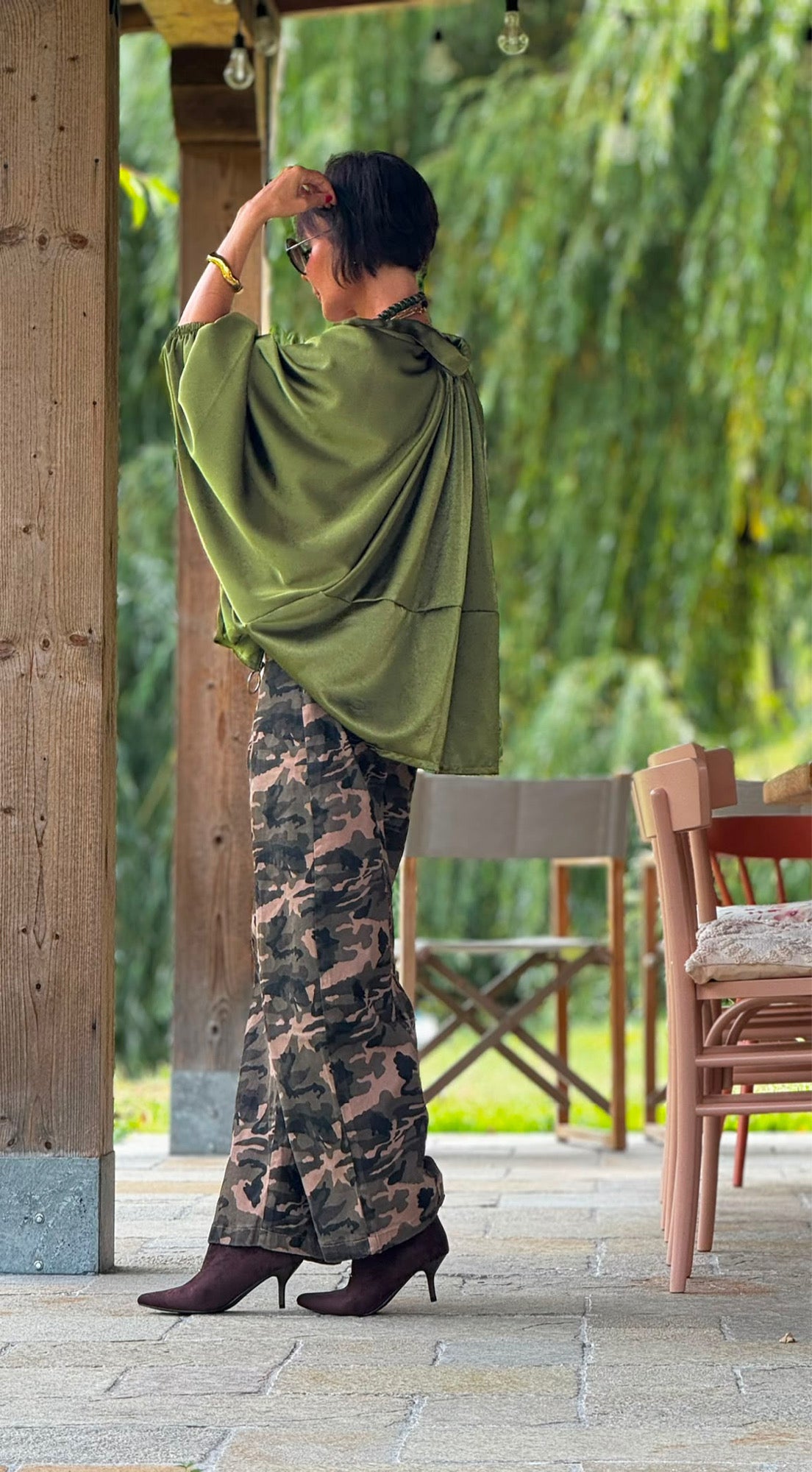 Jacket Stella satin verde
