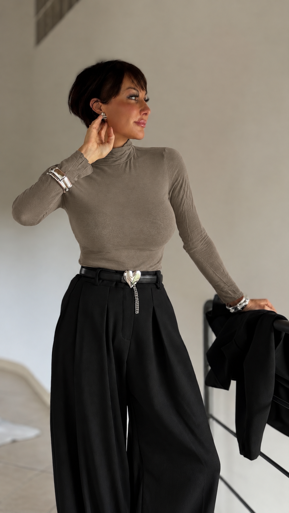 Longsleeve Zita taupe
