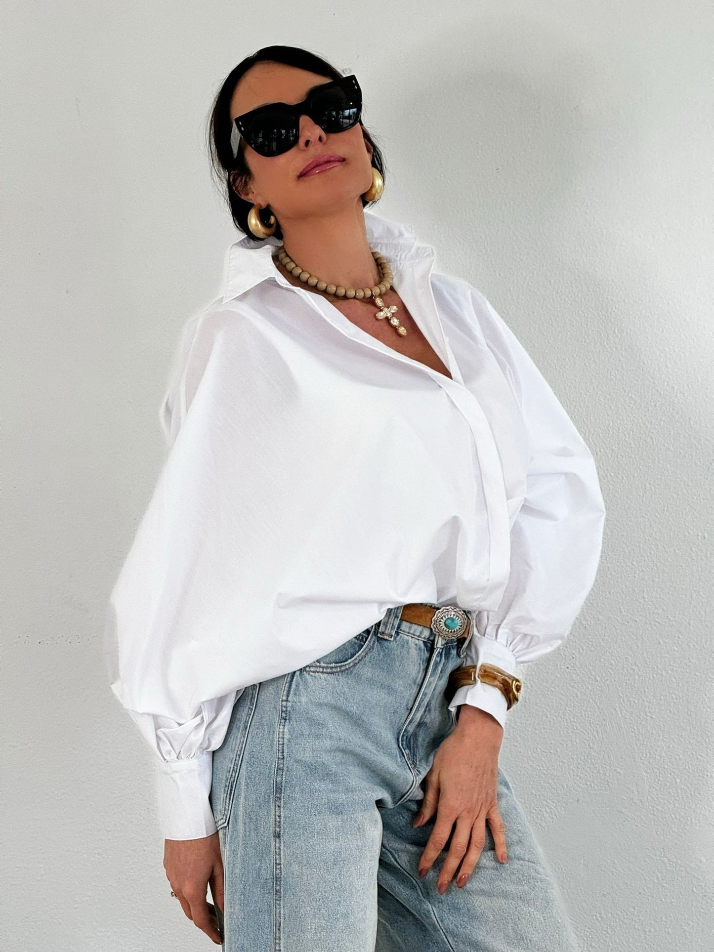 Blouse Lola cruz white