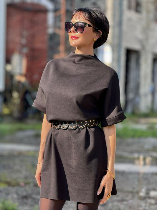 Dress Paola black + belt