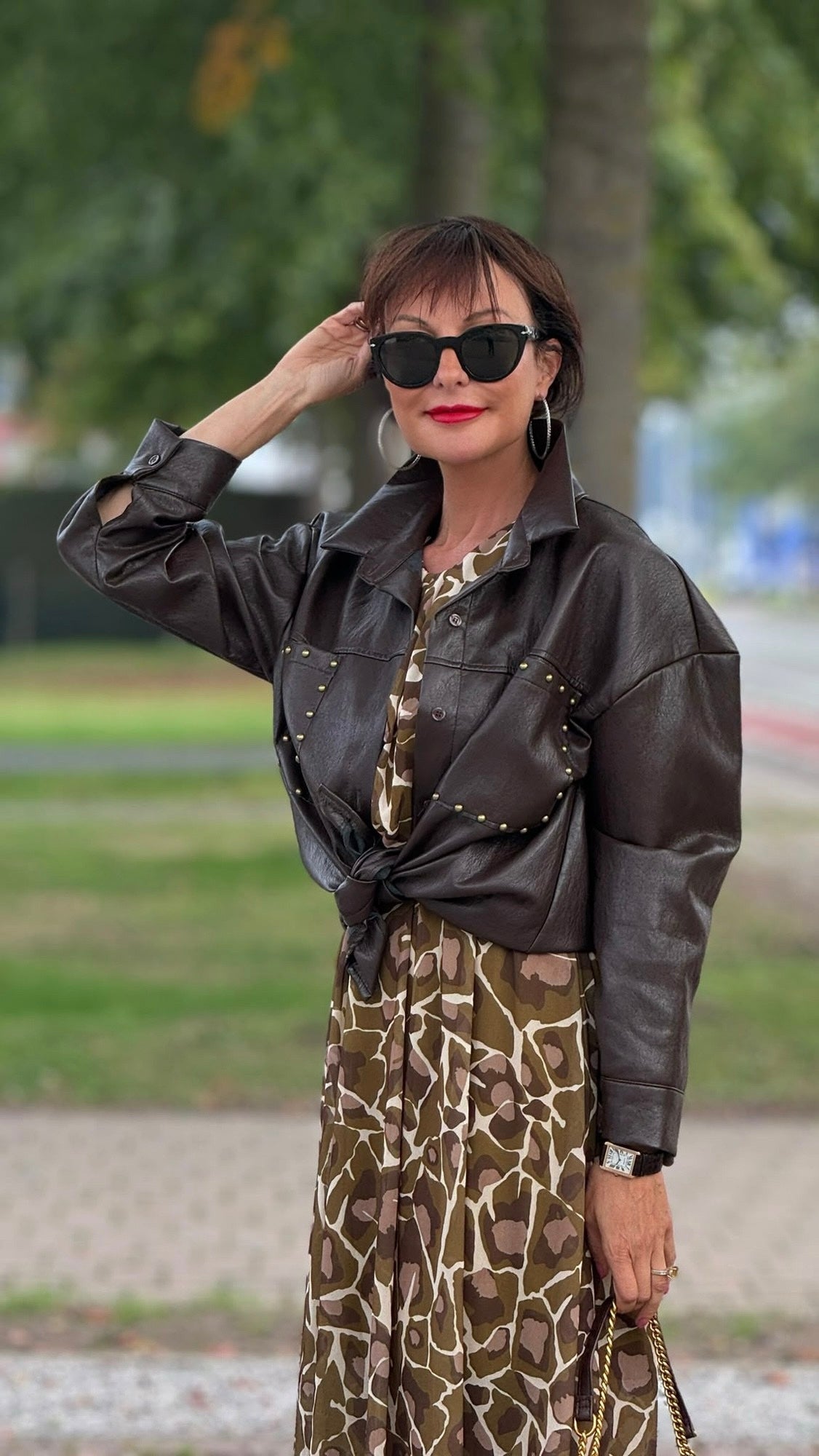 Veste Allegra clous chocolat