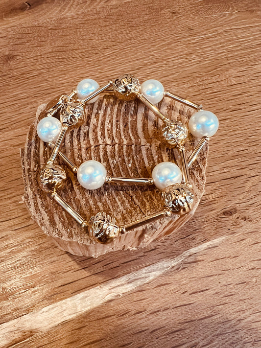 Bracelet gold cream