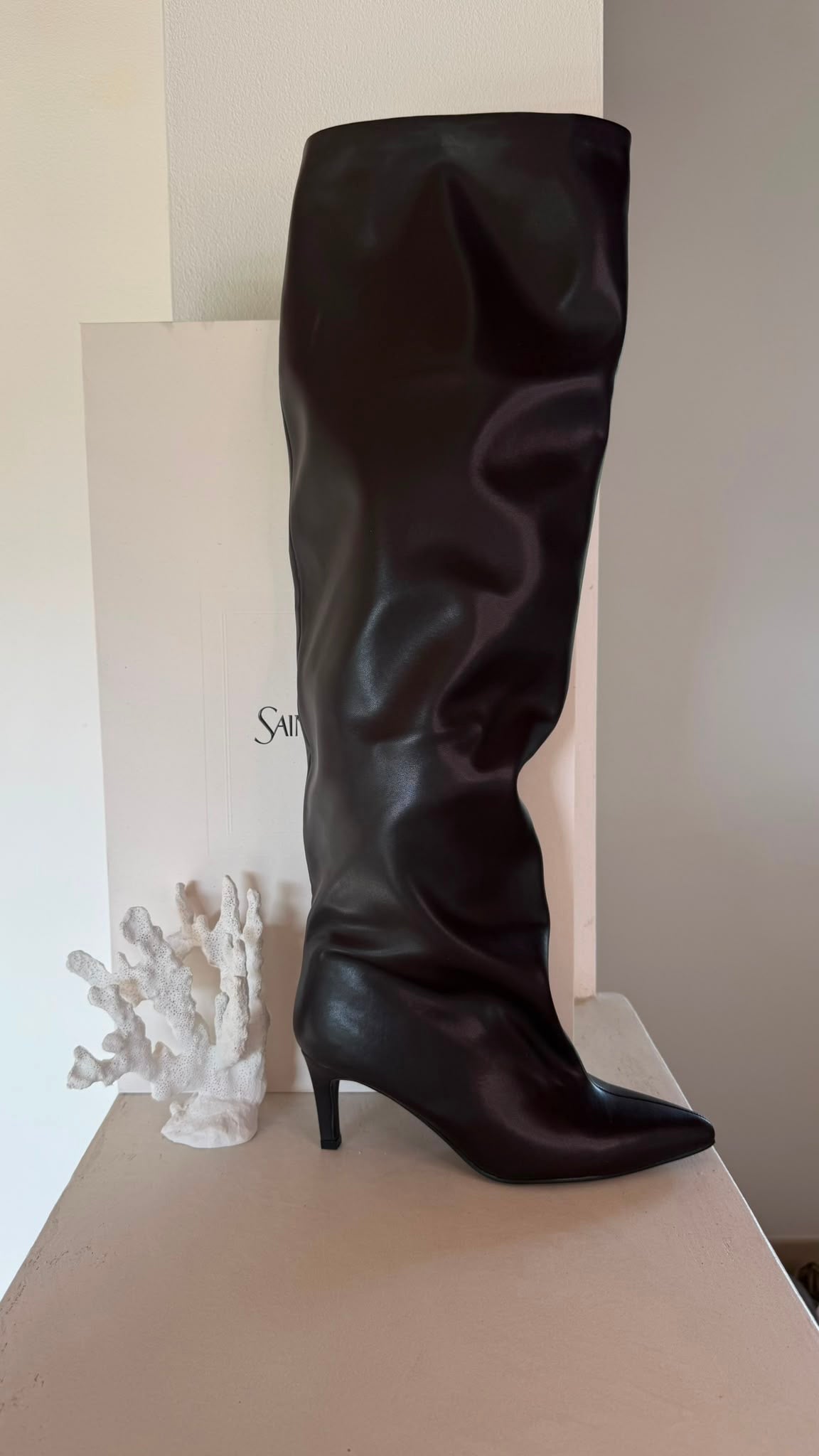 Boots over knee choco