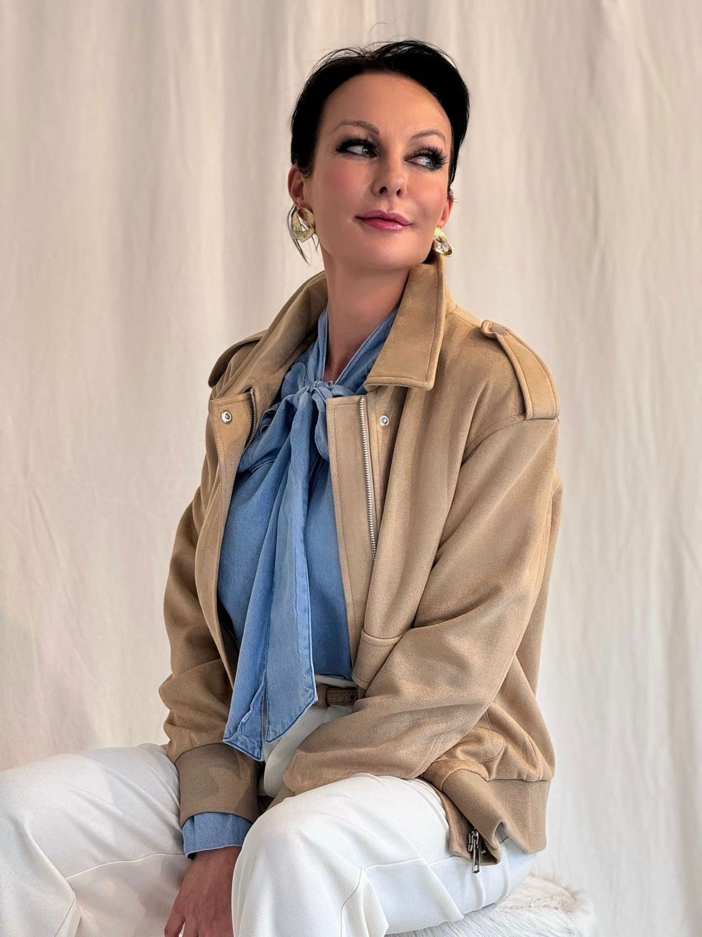 Jacket Suedine Earth