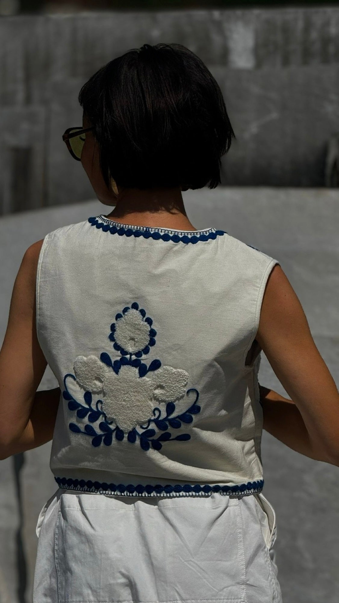Jacket Clair embroidery blue