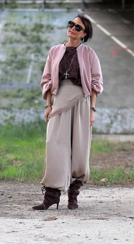Jacket Donna bomber old pink