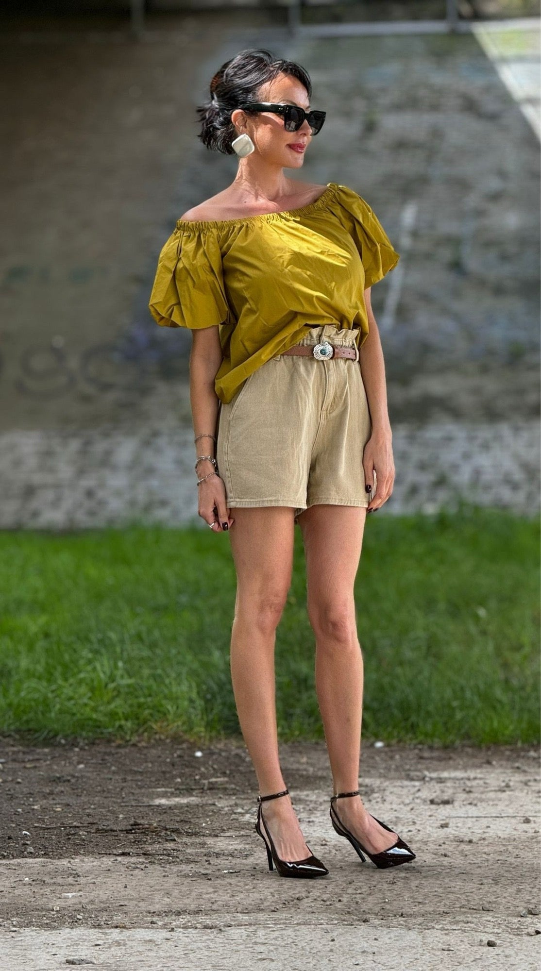 Poppy yellow blouse