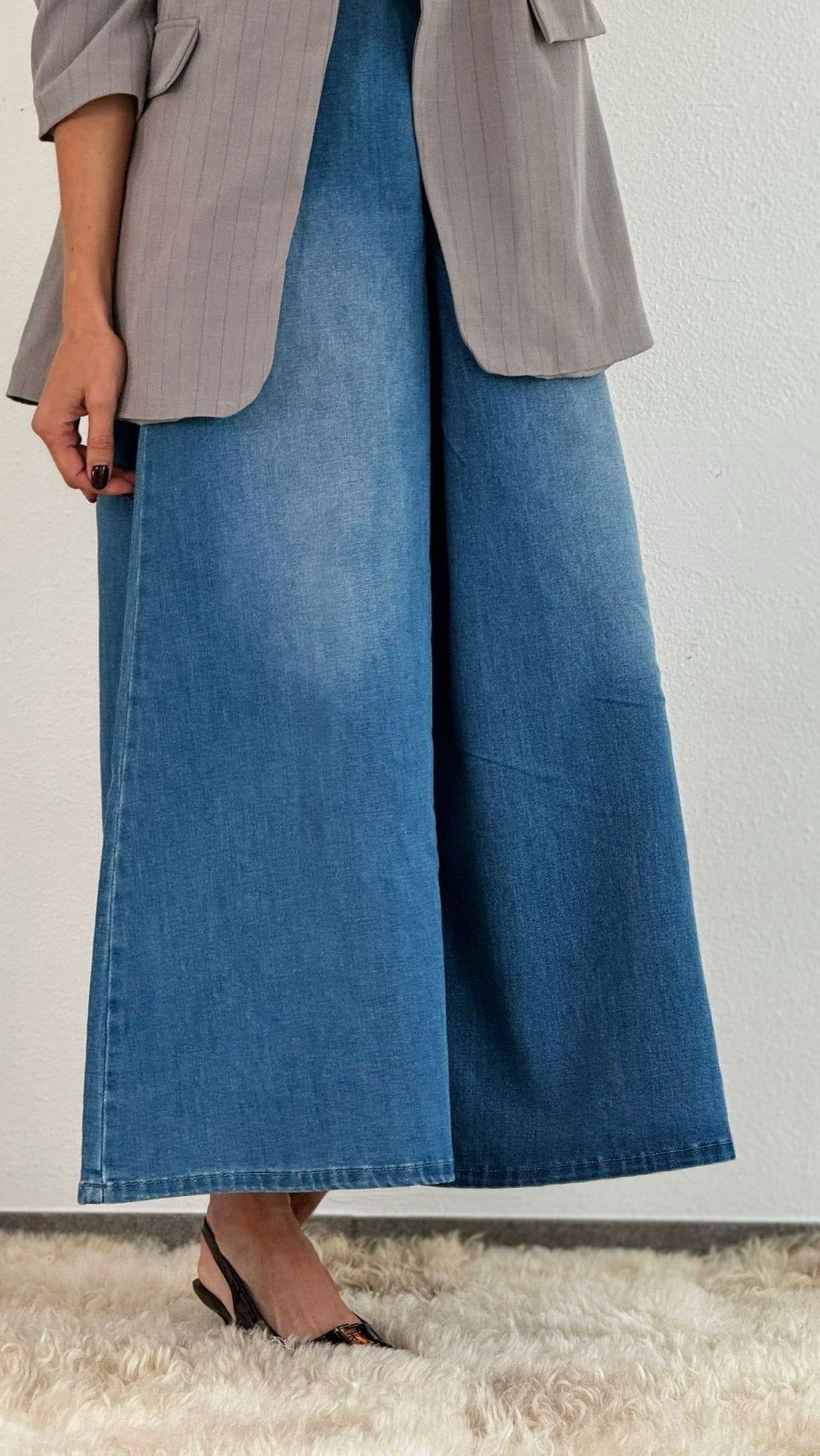 Jeans culotte blue