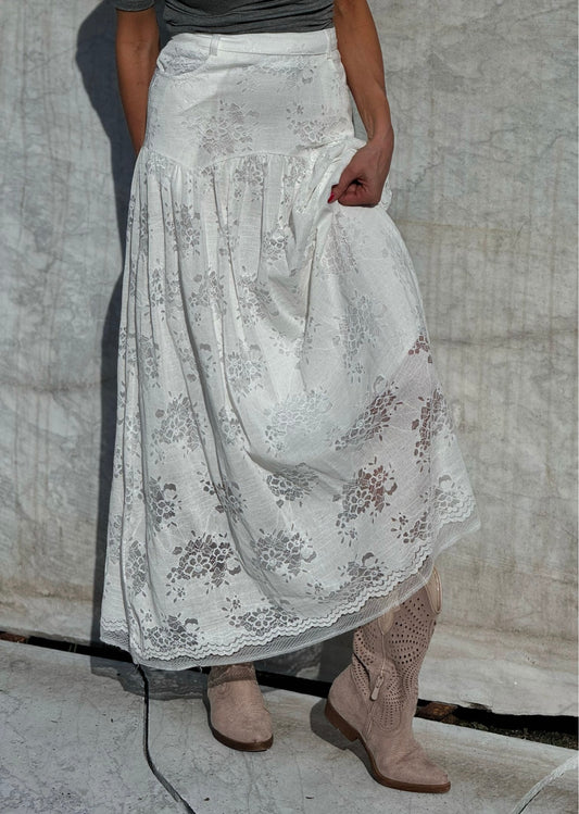 Skirt Siena white lace