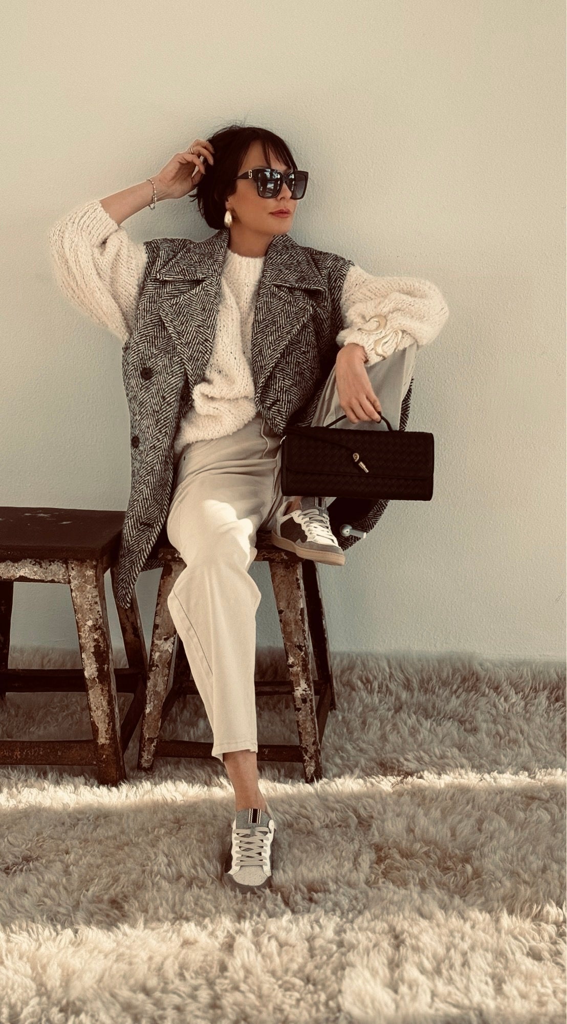 Coat April no arms grafite