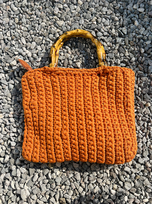 Bag crochet orange
