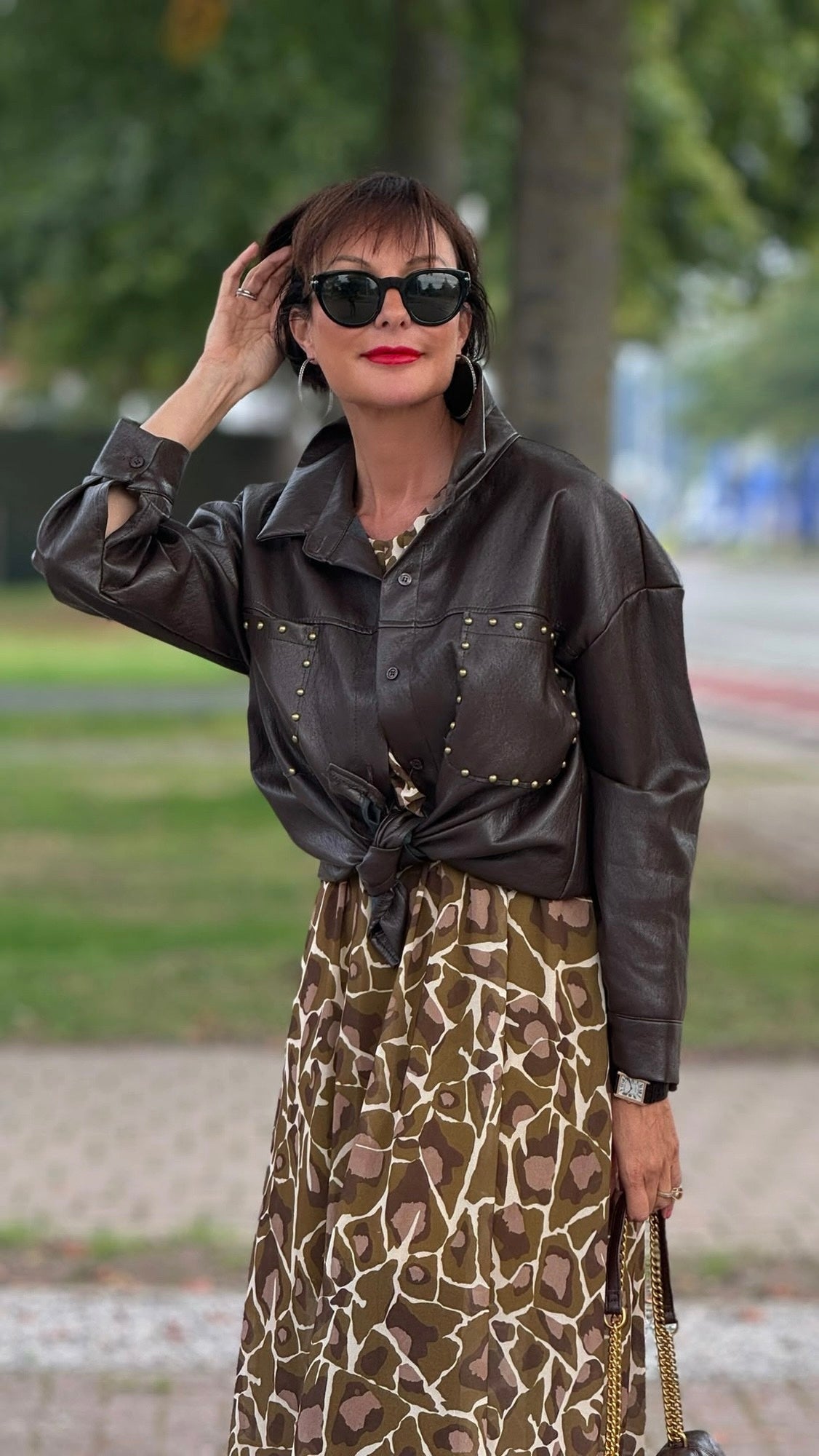 Veste Allegra clous chocolat
