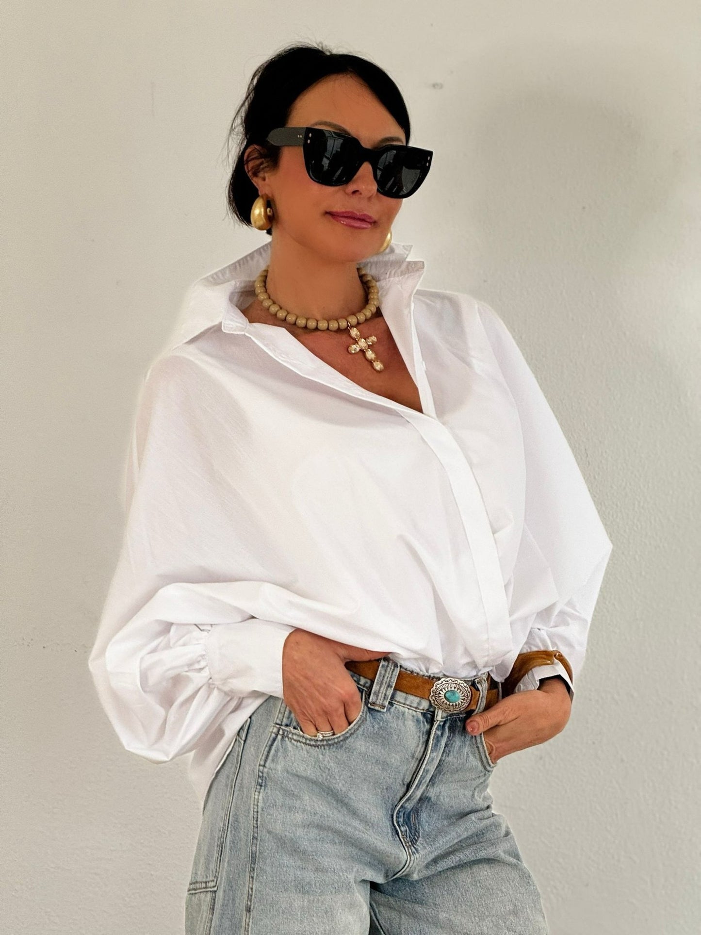 Blouse Lola cruz white