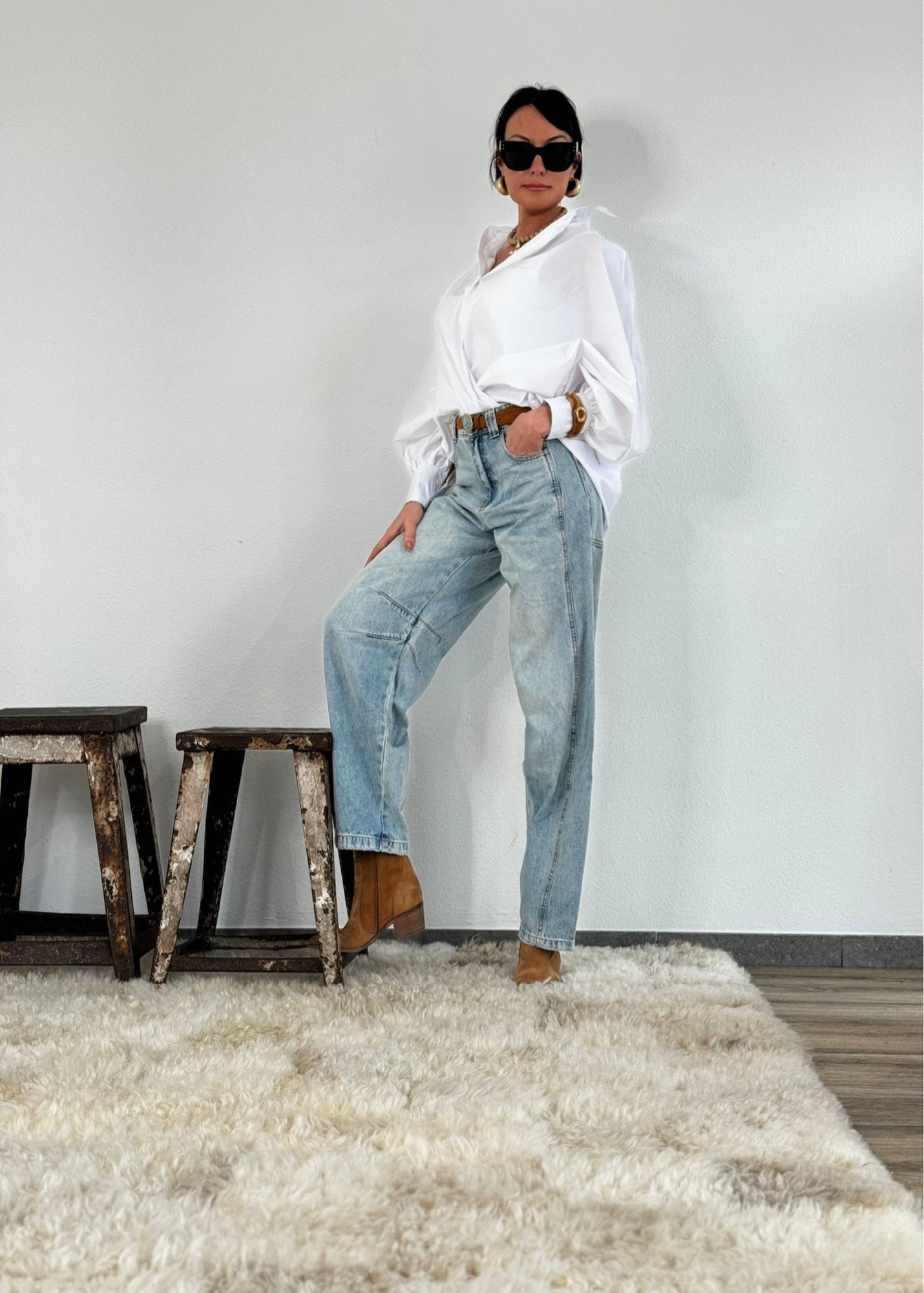 Blouse Lola cruz white