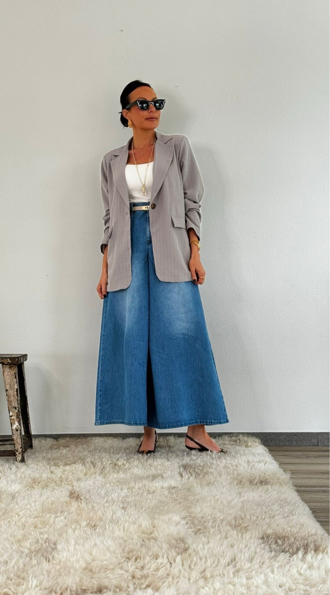 Jeans culotte blue