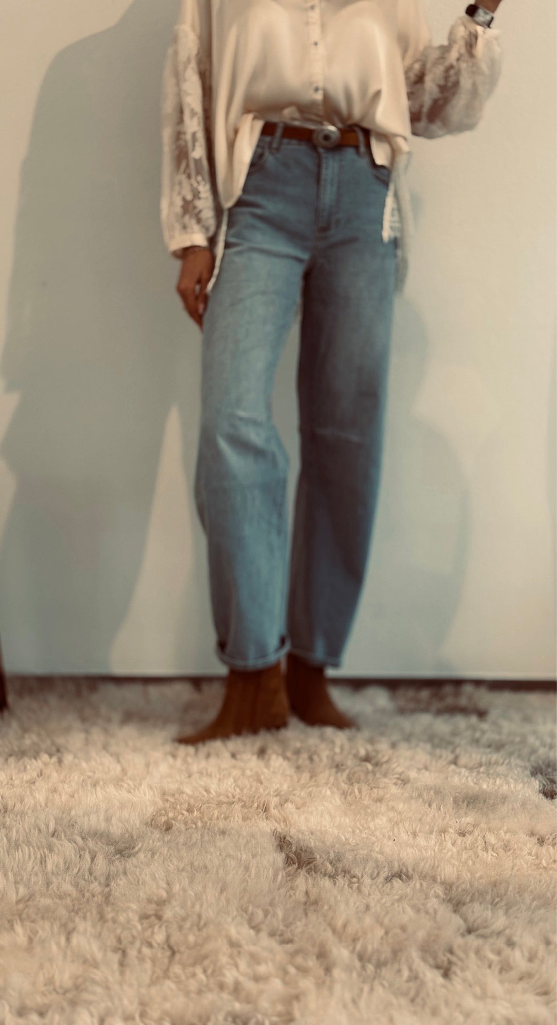 Boots suede camel leather