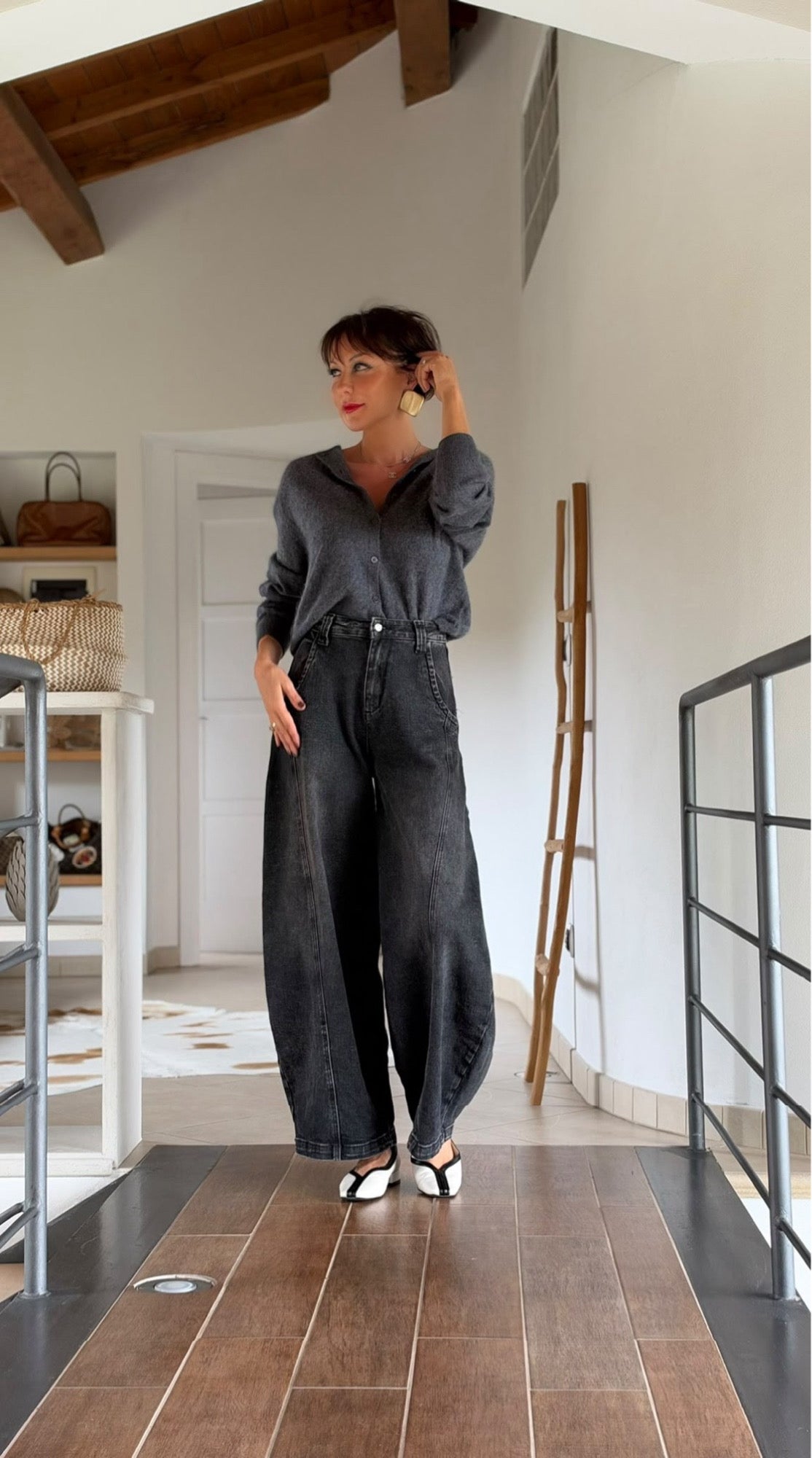 Pull cardigan Chloe grey