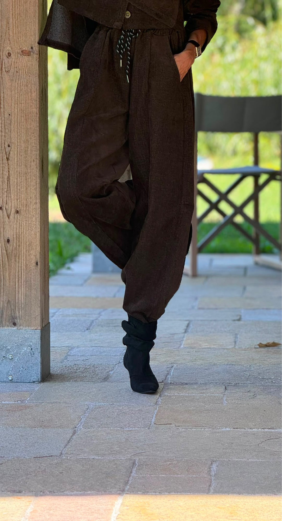 Pantalon style Esteban chocolat