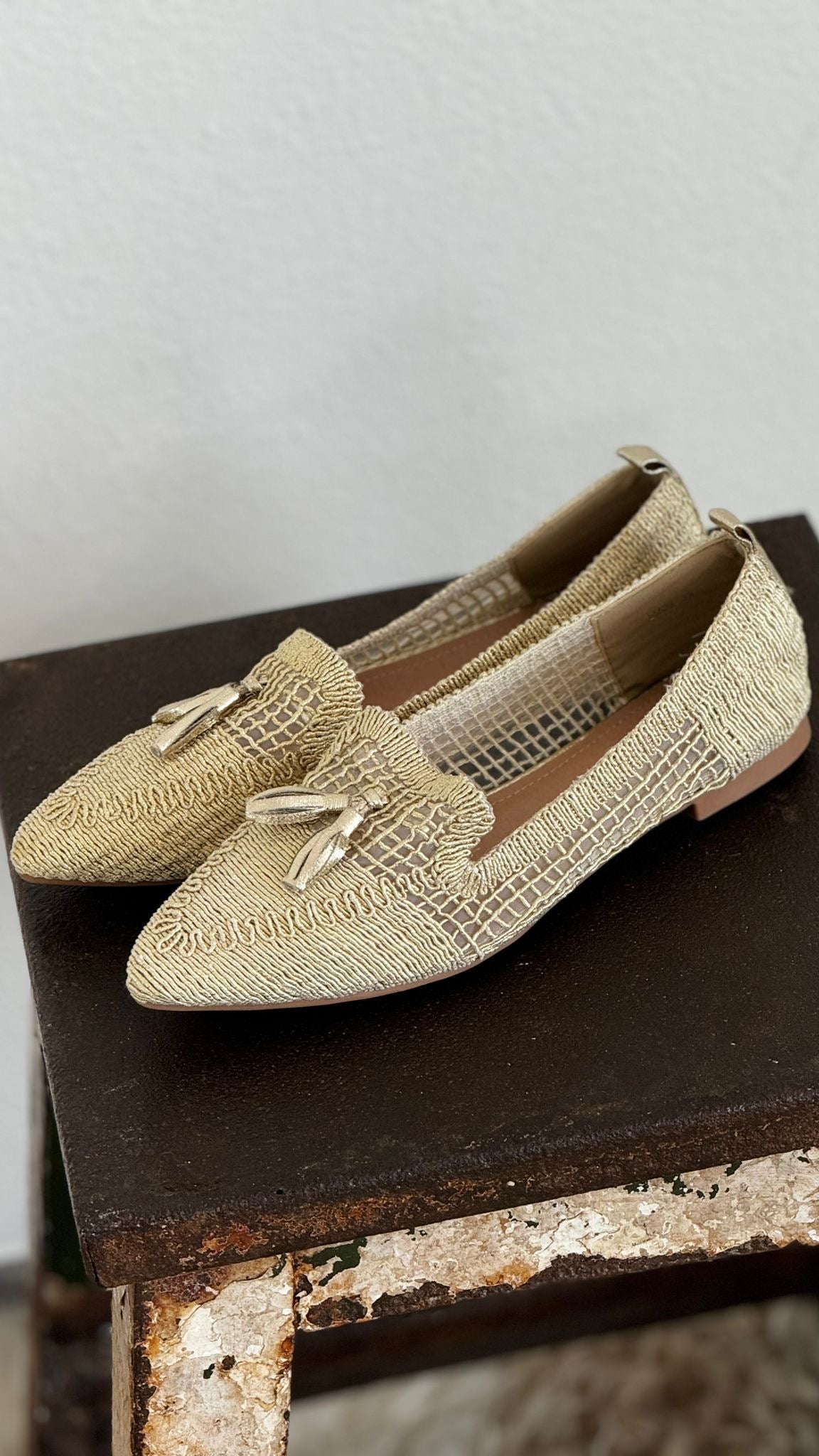 Ballerin woven gold (maat 36)