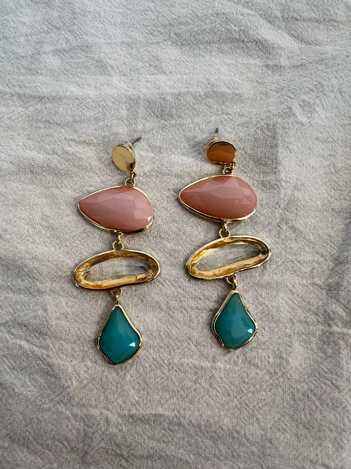 Boucles d'oreilles Maia rose