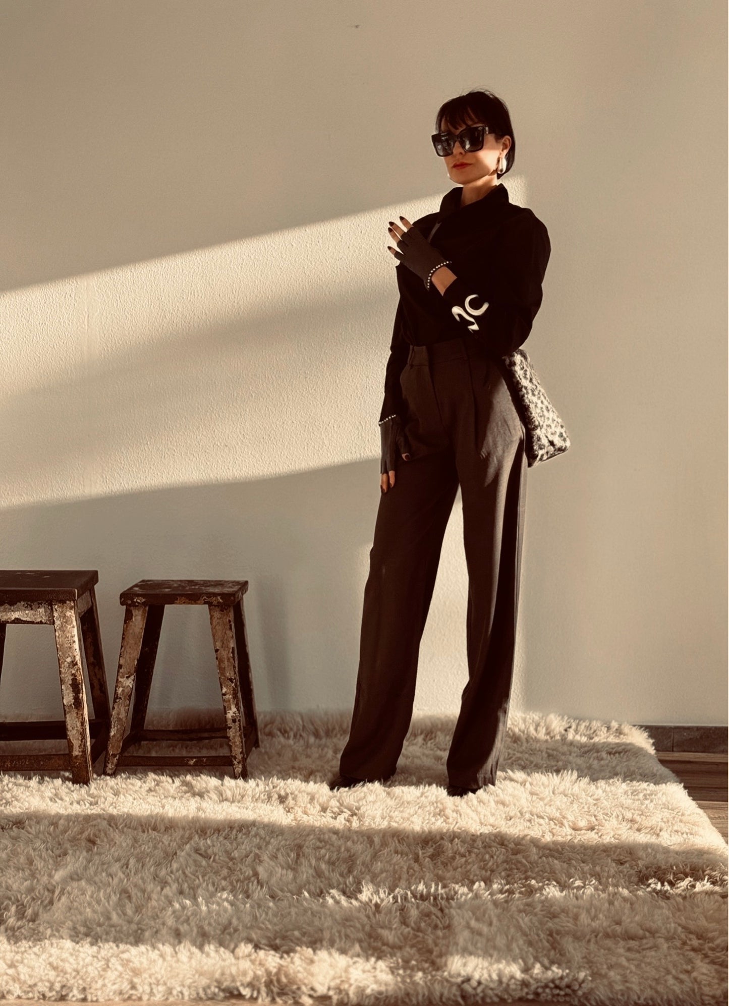 bouton de chemisier noir