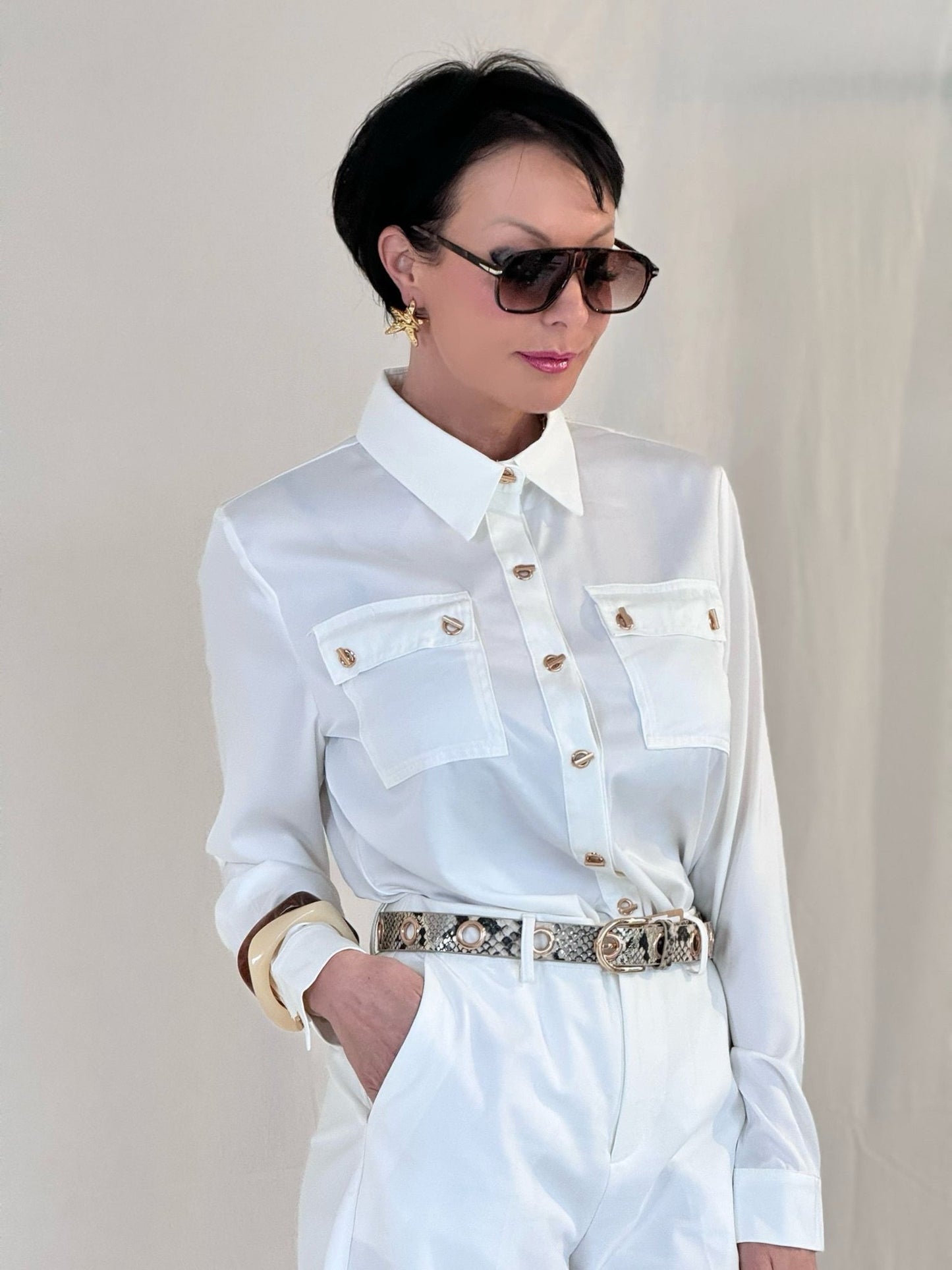 Chemisier Carlotta blanc
