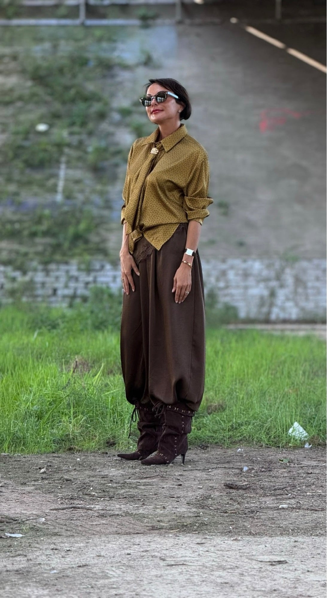 Blouse Carla printed curry
