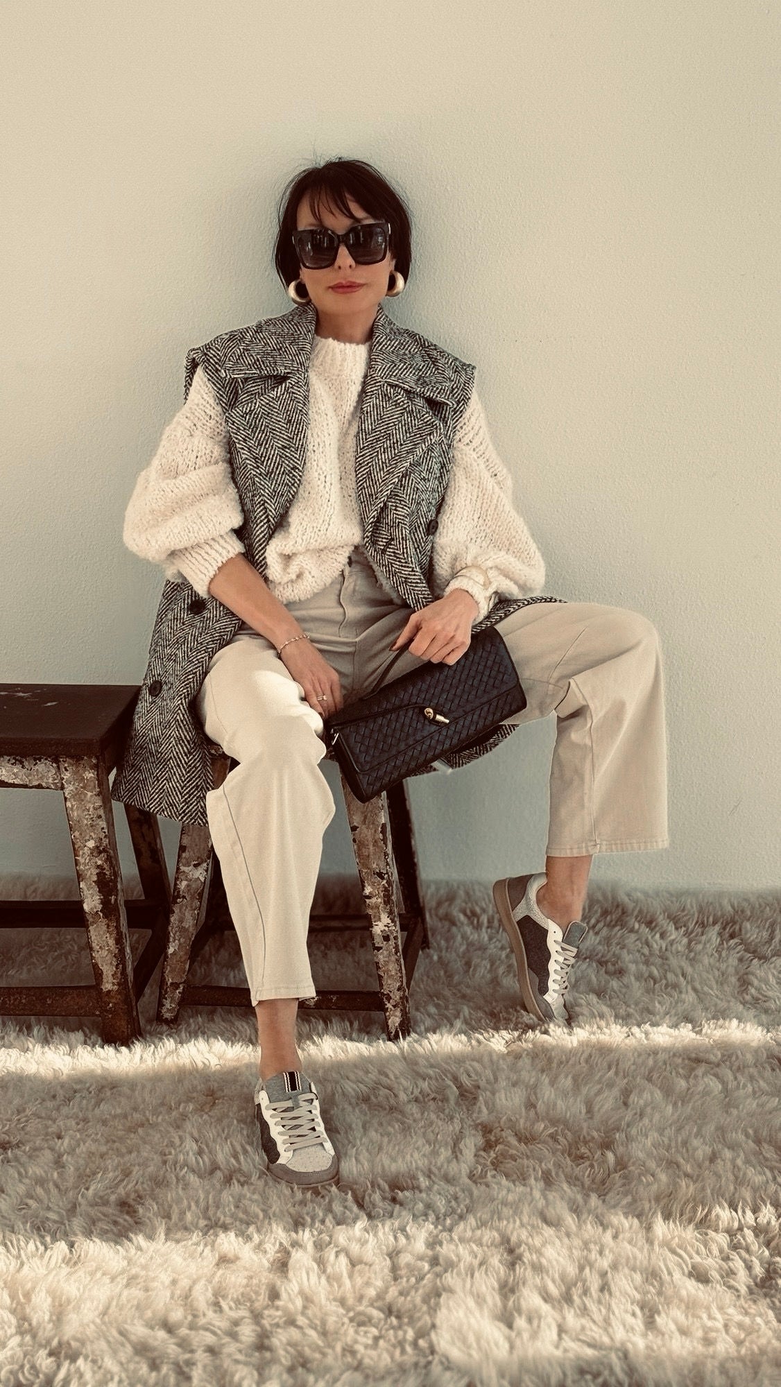 Coat April no arms grafite