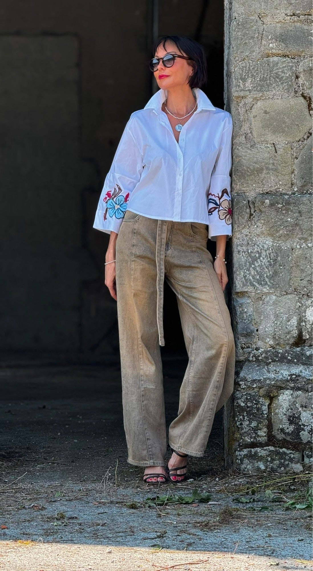 Blouse Lucca flowered arm