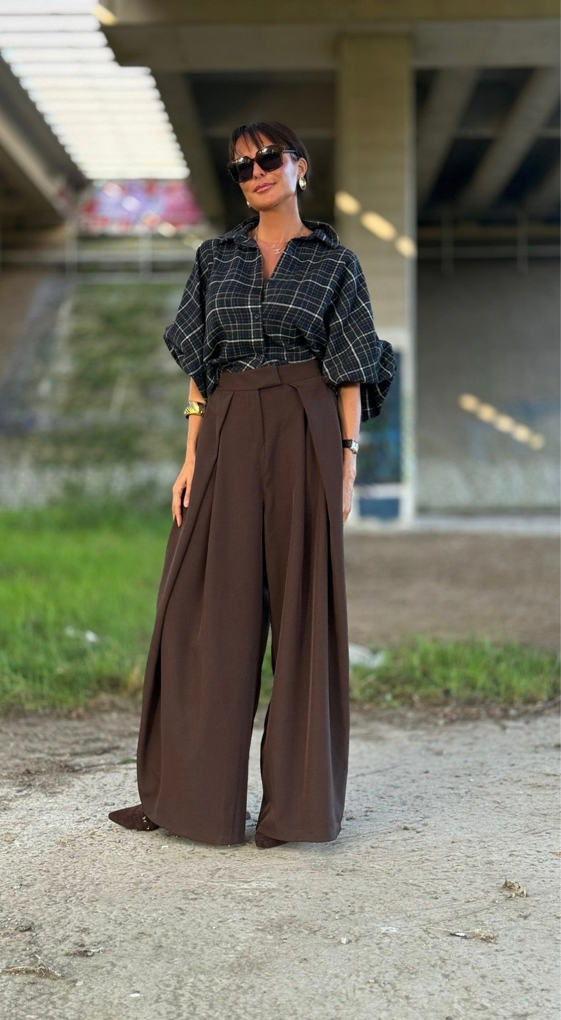 Blouse Tartan choco