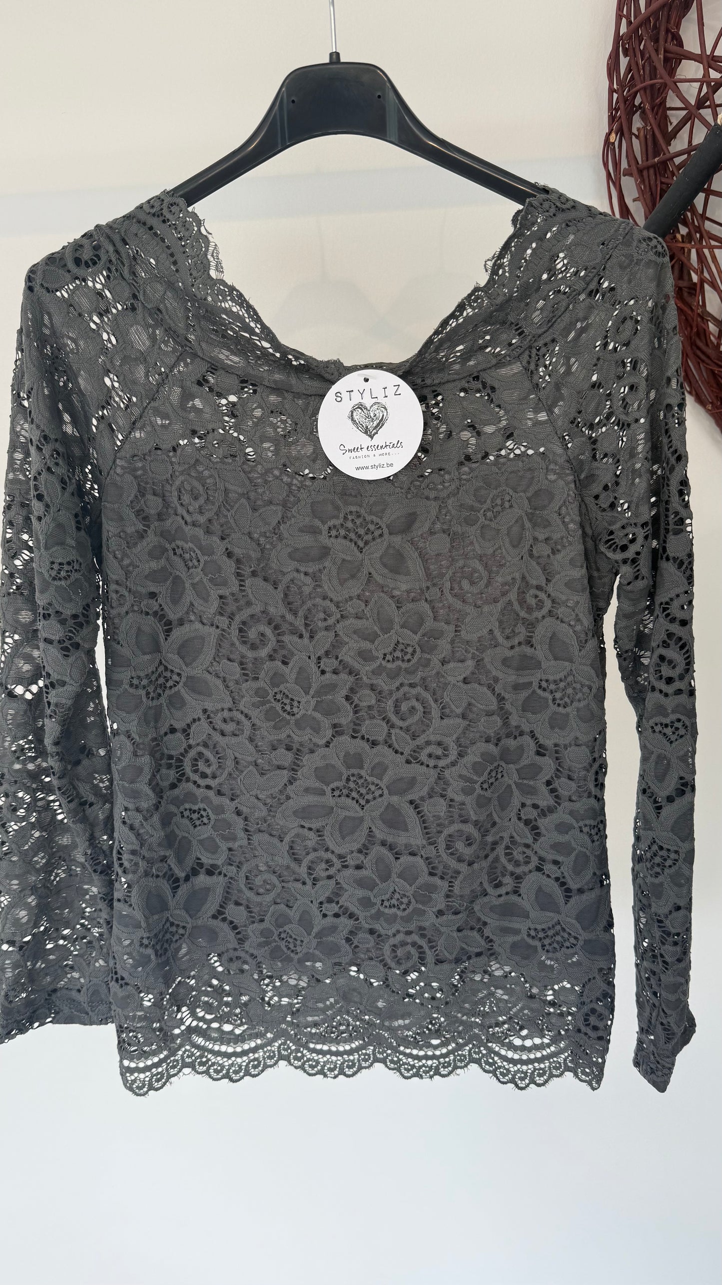 Top lace Min grey