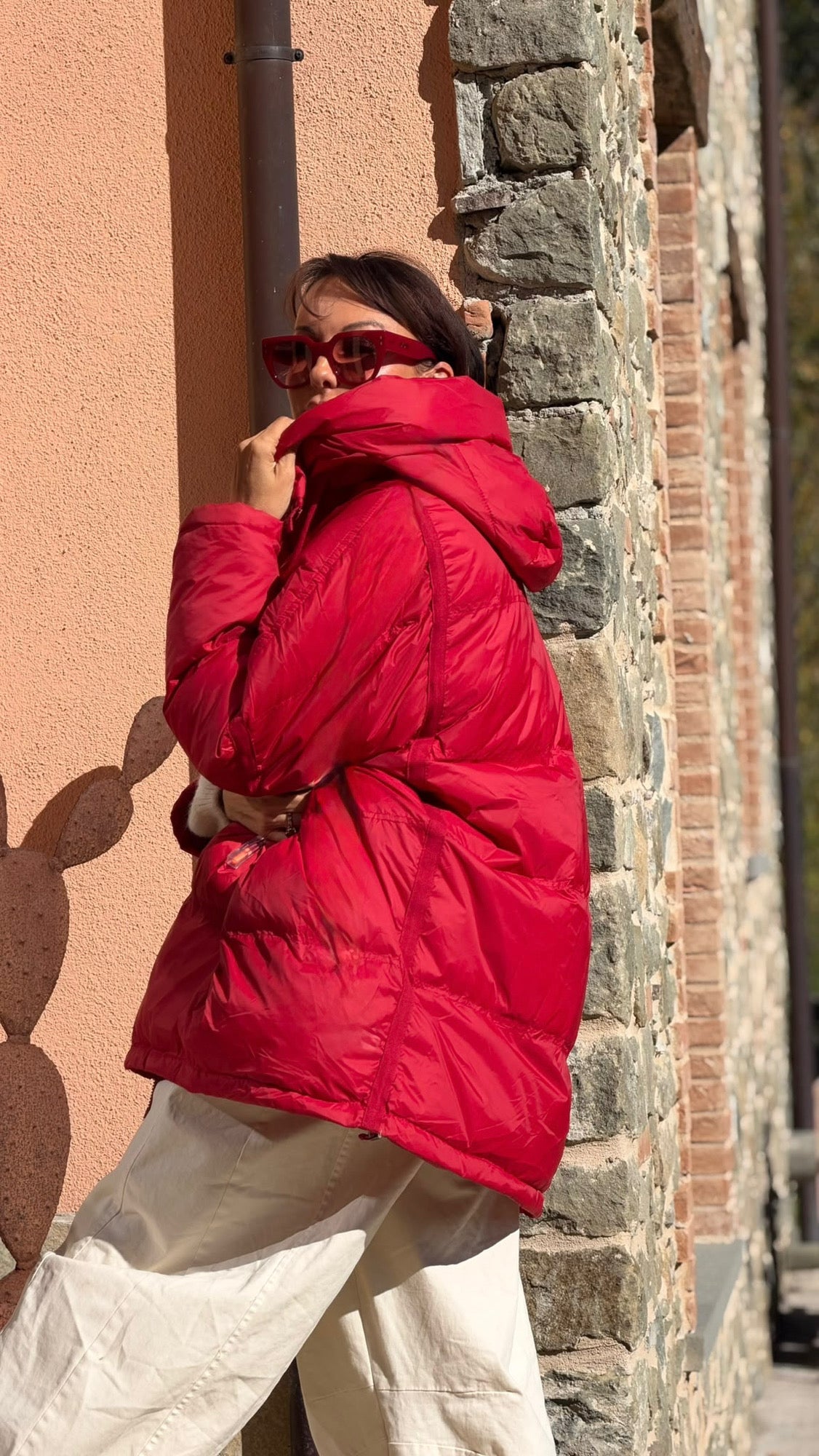Coat duck red
