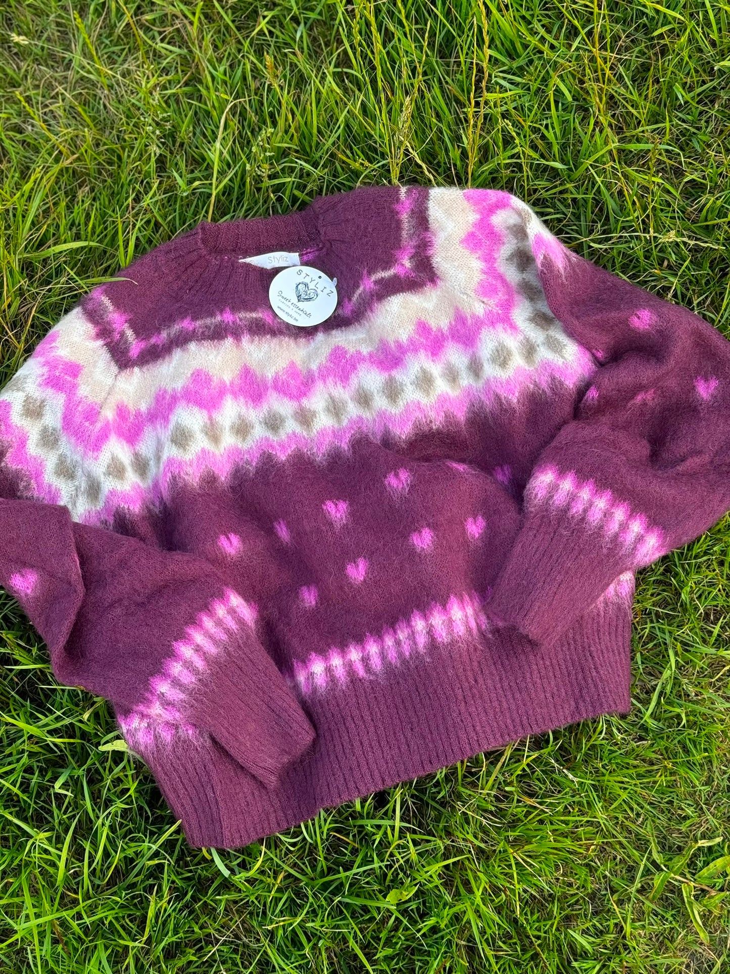 Pull April printed purple