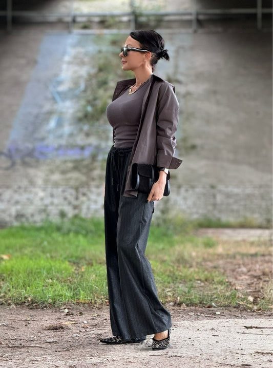 Blouse dark grey Celia