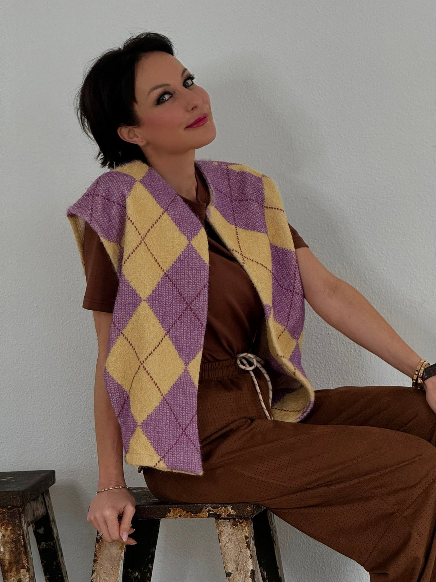 Jacket jacquard yellow